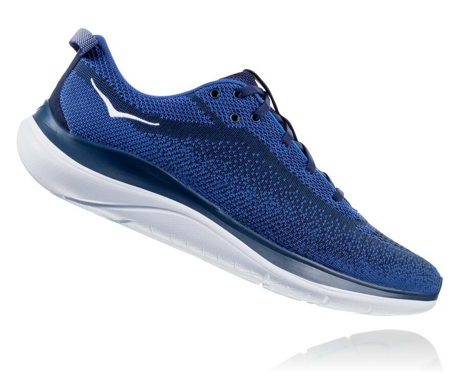 Running Shoes Mens - Hoka One One Hupana Flow - Navy/White - TSYUMFJ-26